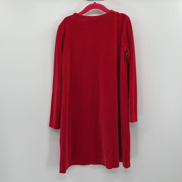 Hanna Andersson long sleeve velvet dress - 8 - Red - Picture 5 of 7